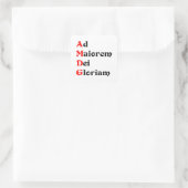 Pegatina AMDG, Ad Maiorem Dei Gloriam Vierkante Sticker (Tas)