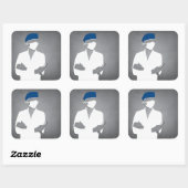 Pegatina anestesista vierkante sticker (Vel)