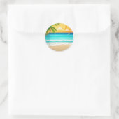 pegatina clasica playa ronde sticker (Tas)