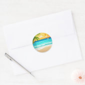pegatina clasica playa ronde sticker (Envelop)