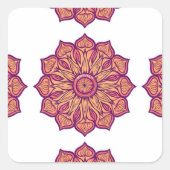 Pegatina con diseño de mandala vierkante sticker (Voorkant)
