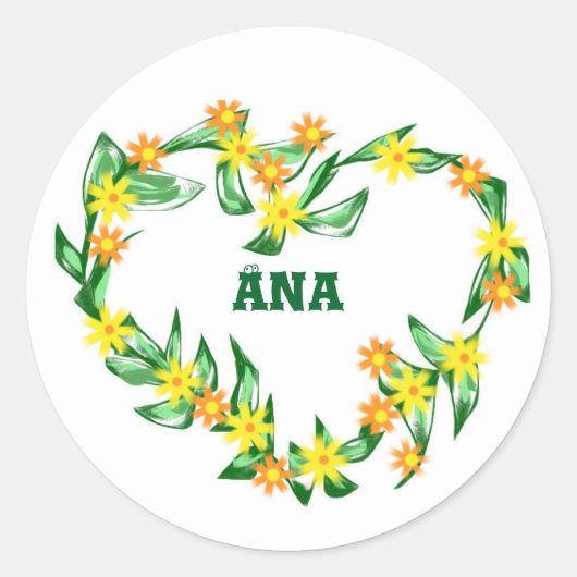 Pegatina con el nombre de Ana Ronde Sticker (Voorkant)