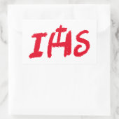 Pegatina con monograma IHS Rechthoekige Sticker (Tas)