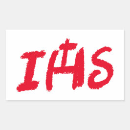Pegatina con monograma IHS Rechthoekige Sticker