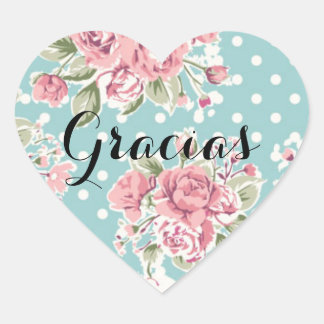 pegatina corazón floral hart sticker