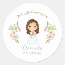 Pegatina DANIELA Primera comunión Ronde Sticker