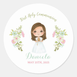 Pegatina DANIELA Primera comunión Ronde Sticker