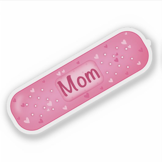 Pegatina de vinilo band-aid mom sticker (Voorkant)