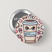 Pegatina de vinilo con forma personalizada ronde button 5,7 cm (Voorkant /achterkant)