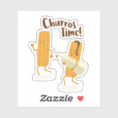 Pegatina de vinilo mexican churros with chocolate sticker (Vel)