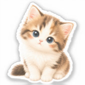 Pegatina Gatito Kawaii Adorable Sticker (Voorkant)