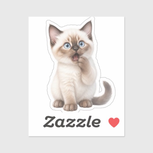 Pegatina Gatito Kawaii Adorable Sticker (Vel)