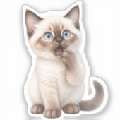 Pegatina Gatito Kawaii Adorable Sticker (Voorkant)