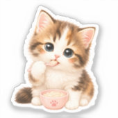 Pegatina Gatito Kawaii Adorable Sticker (Voorkant)