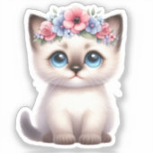 Pegatina Gatito Kawaii Adorable Sticker (Voorkant)