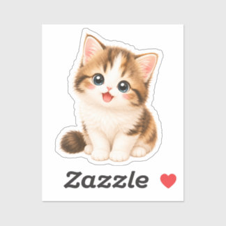 Pegatina Gatito Kawaii Adorable Sticker