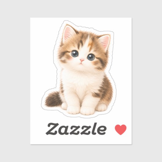 Pegatina Gatito Kawaii Adorable Sticker (Vel)