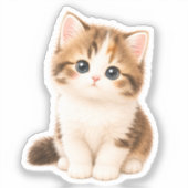 Pegatina Gatito Kawaii Adorable Sticker (Voorkant)