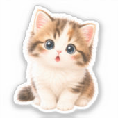 Pegatina Gatito Kawaii Adorable Sticker (Voorkant)