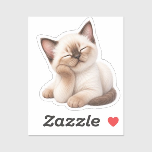 Pegatina Gatito Kawaii Adorable Sticker (Vel)