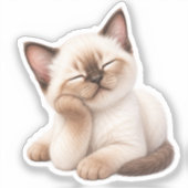 Pegatina Gatito Kawaii Adorable Sticker (Voorkant)