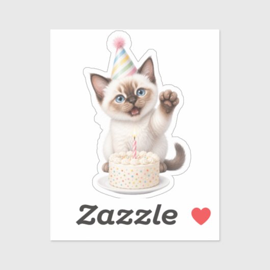 Pegatina Gatito Kawaii Adorable Sticker (Vel)