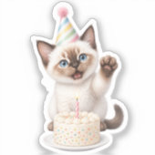 Pegatina Gatito Kawaii Adorable Sticker (Voorkant)