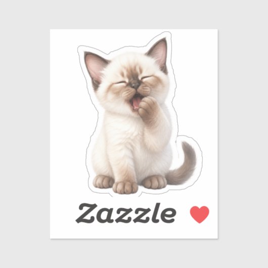 Pegatina Gatito Kawaii Adorable Sticker (Vel)