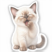 Pegatina Gatito Kawaii Adorable Sticker (Voorkant)