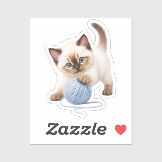 Pegatina Gatito Kawaii Adorable Sticker (Vel)