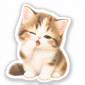 Pegatina Gatito Kawaii Adorable Sticker (Voorkant)