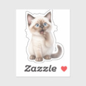 Pegatina Gatito Kawaii Adorable Sticker (Vel)