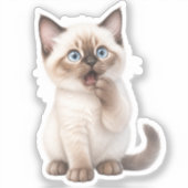 Pegatina Gatito Kawaii Adorable Sticker (Voorkant)