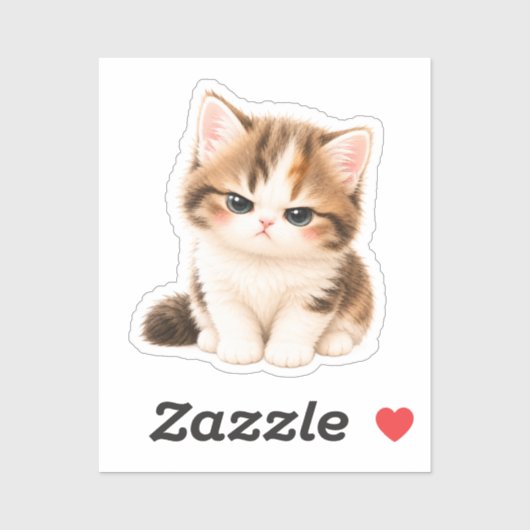 Pegatina Gatito Kawaii Adorable Sticker (Vel)