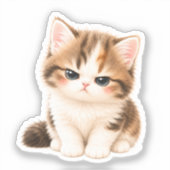 Pegatina Gatito Kawaii Adorable Sticker (Voorkant)