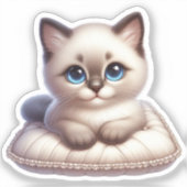 Pegatina Gatito Kawaii Adorable Sticker (Voorkant)