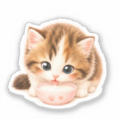 Pegatina Gatito Kawaii Adorable Sticker (Voorkant)