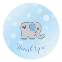 Pegatina - Gracias - Elefante Bebé