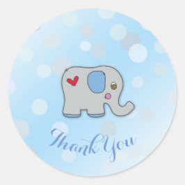 Pegatina - Gracias - Elefante Bebé Ronde Sticker