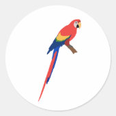 Pegatina guacamaya ronde sticker (Voorkant)