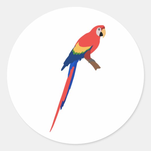 Pegatina guacamaya ronde sticker (Voorkant)