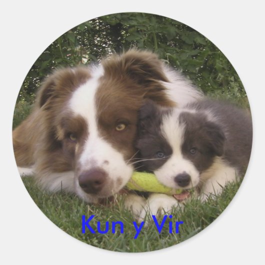 Pegatina Kun y Vir Ronde Sticker (Voorkant)
