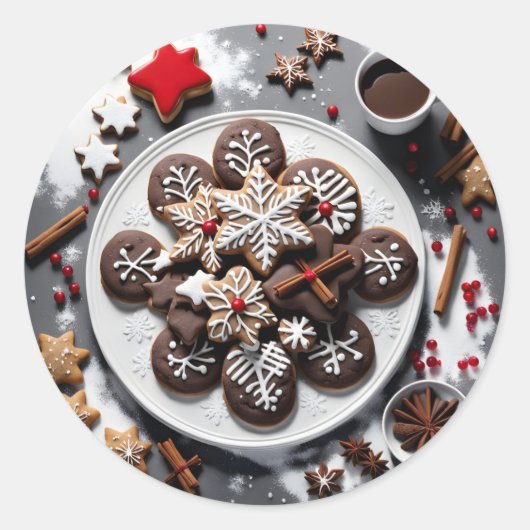 Pegatina navidad 1 - 001 ronde sticker (Voorkant)