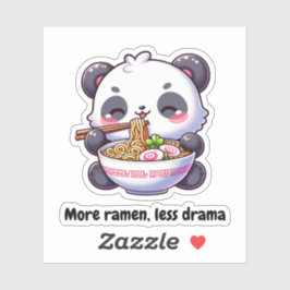 Pegatina Osito Panda Comiendo Sticker