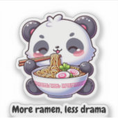 Pegatina Osito Panda Comiendo Sticker (Voorkant)