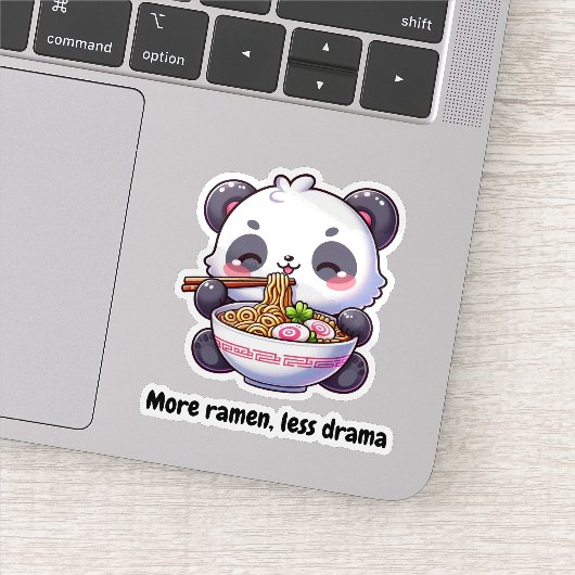 Pegatina Osito Panda Comiendo Sticker (Detail)