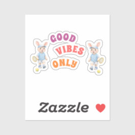 Pegatina Ovalada Cute Bunny School Name Label