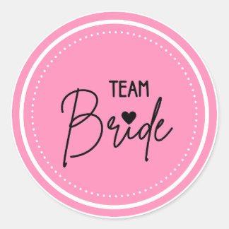 Pegatina para despedida de soltera Team Bride Ronde Sticker