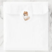 Pegatina perro Pomeranian Ronde Sticker (Tas)