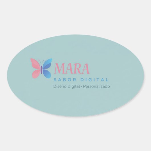 Pegatina personalizada con diseño moderno ovale sticker (Voorkant)